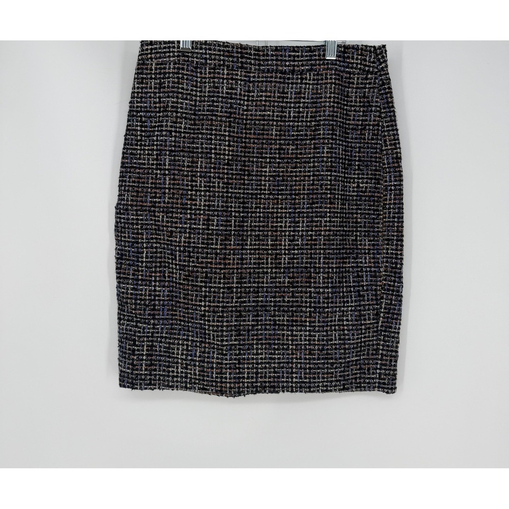 J.Crew Pencil Skirt Womens 2 Multicolor Tweed Wool Office Career  Dark Academia